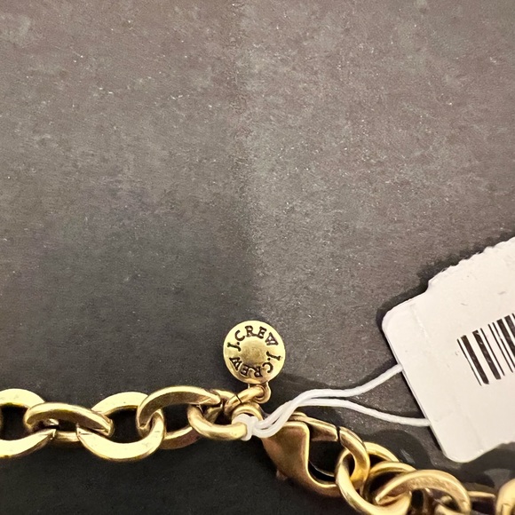 J Crew Gold & Topaz stone statement necklace NWT - Picture 4 of 4